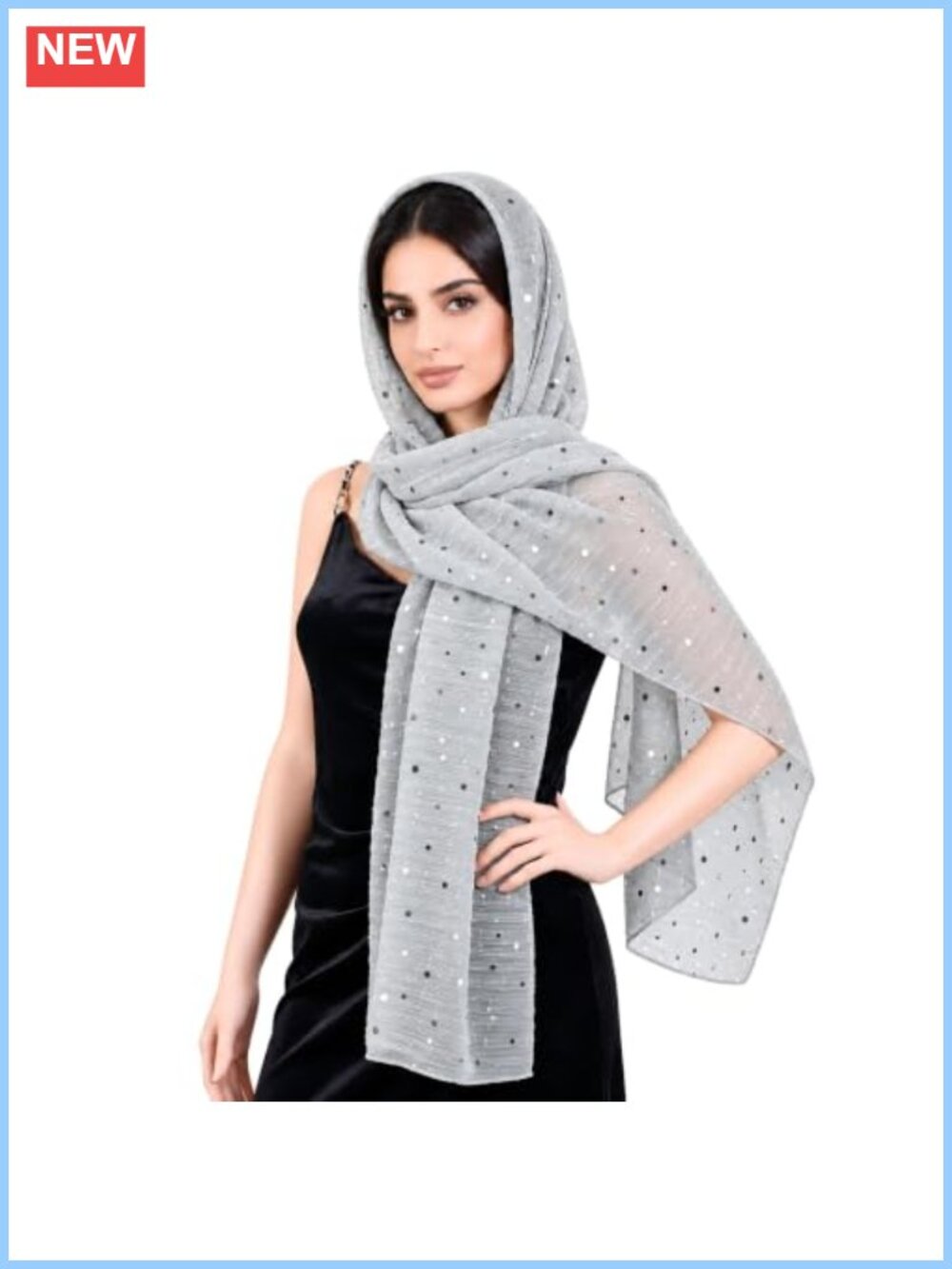 Sequin Sheer Shawl Wrap Scarf Mesh Sparkly Rave Head Hijab